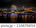 ダナン ドラゴンブリッジと街の夜景  Dragon bridge Vietnam Danang 110676654