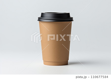 Generative AI A cardboard coffee cup 110677584