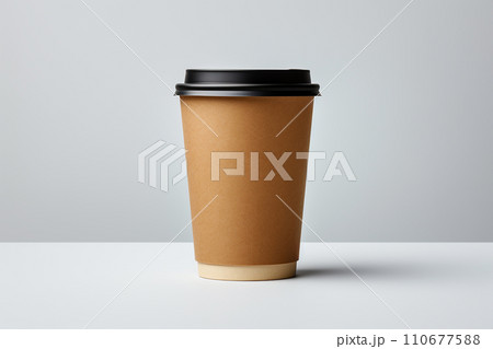 Generative AI A cardboard coffee cup Generative AI A cardboard coffee cup 110677588