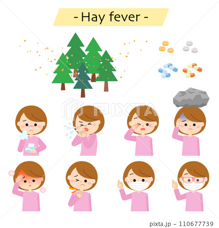花粉症による症状セット 花粉症による症状セット 110677739