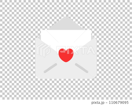 Illustration of an opened love letter icon 110679095