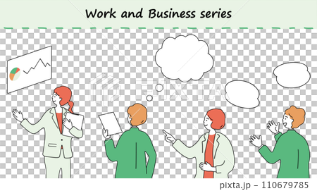 Business scene: People having a meeting 110679785