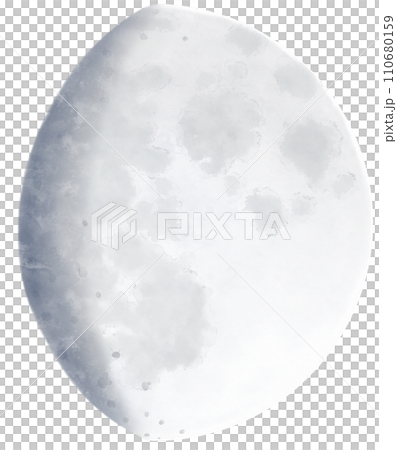 十三夜　リアルな月の満ち欠けのイラスト素材 110680159