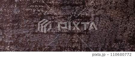 Texture of velvet dark brown background from soft upholstery textile material, macro. Abstract velour umber fabric 110680772