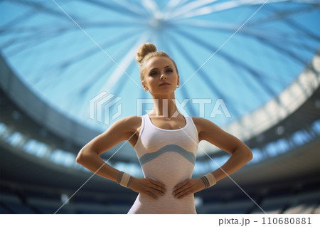 Generative AI Athletic olympic woman in sport...のイラスト素材 [110680881] - PIXTA