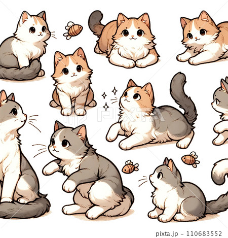 いろいろなポーズの子猫 いろいろなポーズの子猫 110683552