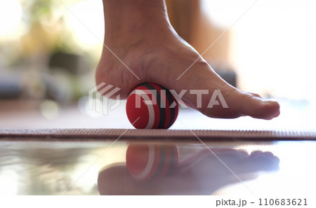 Foot massager and trigger massage ball closeup 110683621