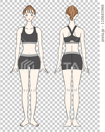 Female full body illustration nude beauty 110683966