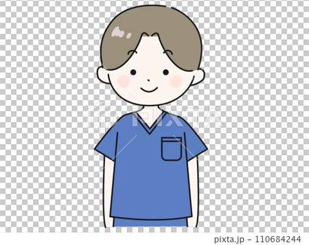 スクラブを着た男性 110684244