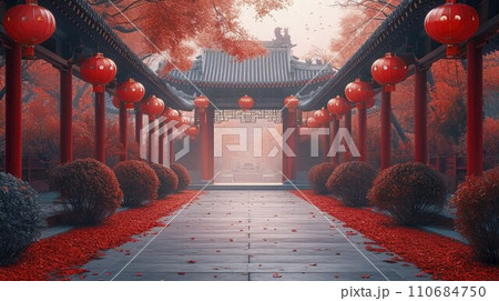 Beijing's National Day Celebration: Clean and Tidy Ppt Background Sets the Stage for Festivities 110684750