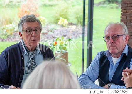 Engaging Conversation at a Senior Lunch Engaging Conversation at a Senior Lunch 110684986