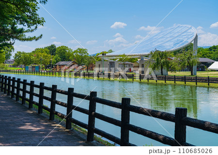 天王川公園、池のほとりの散歩道〈愛知県津島市〉 天王川公園、池のほとりの散歩道〈愛知県津島市〉 110685026