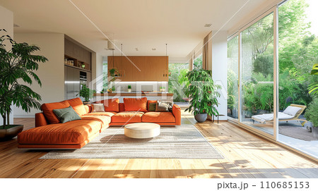 広いリビング 110685153