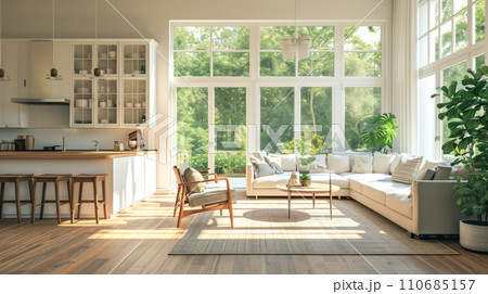 広いリビング 110685157