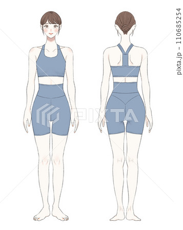女性の全身イラスト 美容 女性の全身イラスト 美容 110685254