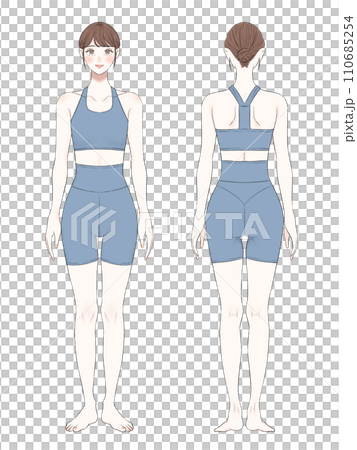 女人全身插畫美 110685254