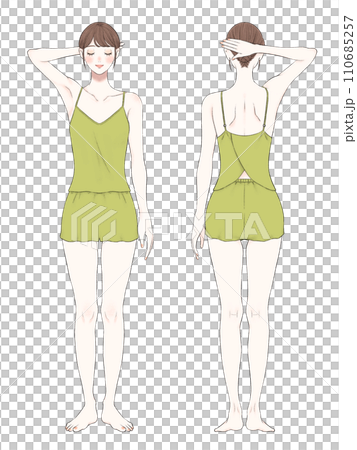 女性の全身イラスト 美容 女性の全身イラスト 美容 110685257