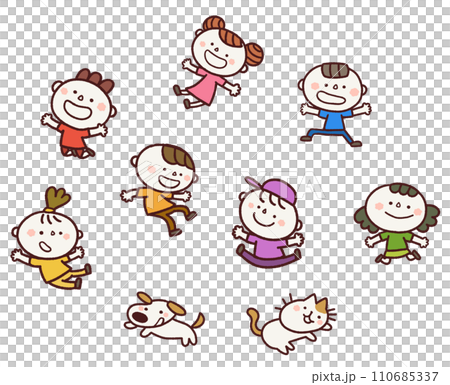 快樂的孩子的插圖集 快樂的孩子的插圖集 110685337