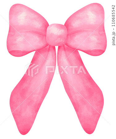 Hot Pink Coquette ribbon bow watercolor Hot Pink Coquette ribbon bow watercolor 110685542