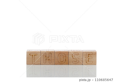 Wooden cubes with letters those on a white background 110685647