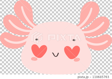 Cute Axolotl Valentine with heart cartoon hand drawing Cute Axolotl Valentine with heart cartoon hand drawing 110685763