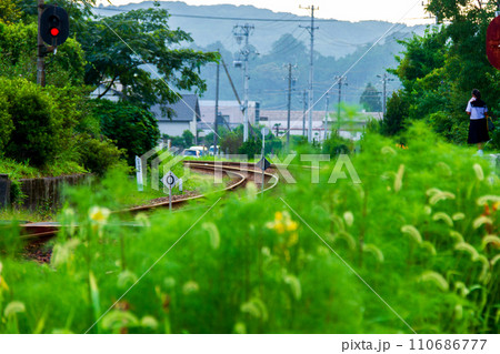 静岡県周智郡森町一宮　天竜浜名湖鉄道と沿線の風景 110686777
