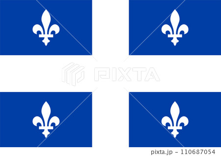 Flag of Quebec Province (Canada, North America)  110687054