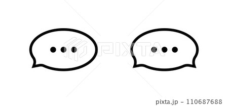 Chat bubble icon. Talk symbols. Chat signs in flat 110687688