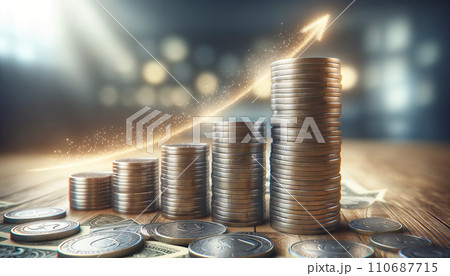 貨幣の輝き: 資産の積み重ね 貨幣の輝き: 資産の積み重ね 110687715