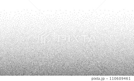 Gradient noise background. Halftone pattern made of grains and stipple. Vector illustration. Gradient noise background. Halftone pattern made of grains and stipple. Vector illustration. 110689461