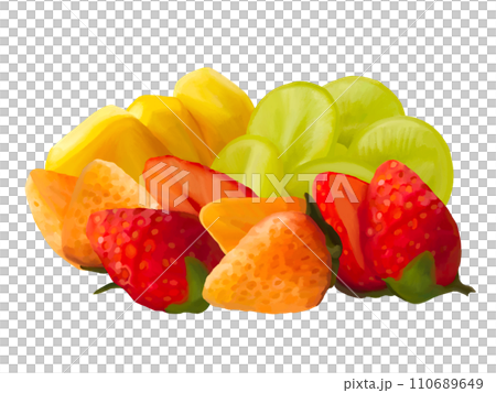 Cut fruit (strawberry, muscat, mango) Cut fruit (strawberry, muscat, mango) 110689649