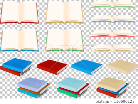向量書籍各種打開的書堆放的書籍學習學習書店圖書館 110690125