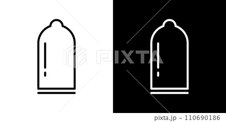 シンプルな避妊具アイコン 110690186