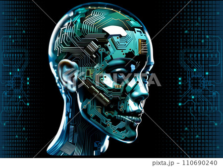 Bionic Elegance as Woman Cyborg 110690240