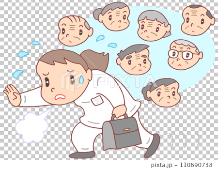 高齢者医療 - 訪問看護業務・サービス利用者の増大・過密スケジュール 110690738