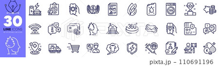 Refresh mail, Fingerprint and Security app line icons pack. Report document, Hypoallergenic tested, Hospital web icon. Dog vaccination, Repairman, Power safety pictogram. Piggy bank. Vector Refresh mail, Fingerprint and Security app line icons pack. Report document, Hypoallergenic tested, Hospital web icon. Dog vaccination, Repairman, Power safety pictogram. Piggy bank. Vector 110691196