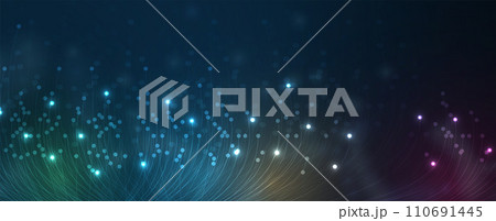 Technology Network Vector Background.. Science and technology presentation background. Big data connectivity software development wallpaper 110691445