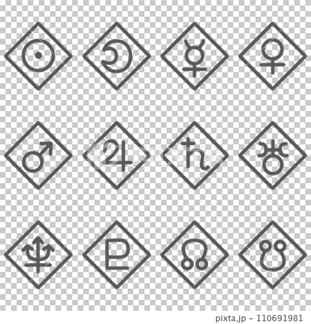 黑色星球鑽石圖示集 110691981