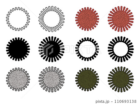 ウイルスや病原体のアイコンセット 110693138