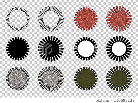 Viruses and pathogens icon set 110693138