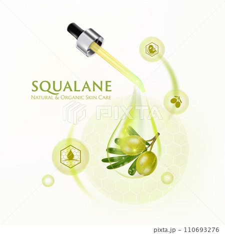 concept of squalane Serum Skin Care Cosmetic poster, banner design 110693276