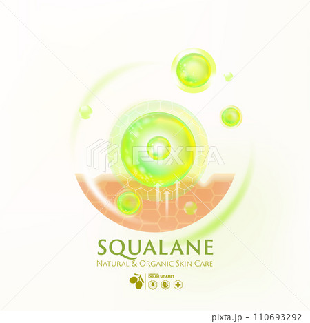 concept of squalane Serum Skin Care Cosmetic poster, banner design concept of squalane Serum Skin Care Cosmetic poster, banner design 110693292