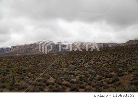 View of landscape red rock canyon national park at nevada,USA. View of landscape red rock canyon national park at nevada,USA. 110693355