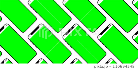 スマートフォンのイラスト。スマホのパターンスウォッチ付き 110694348
