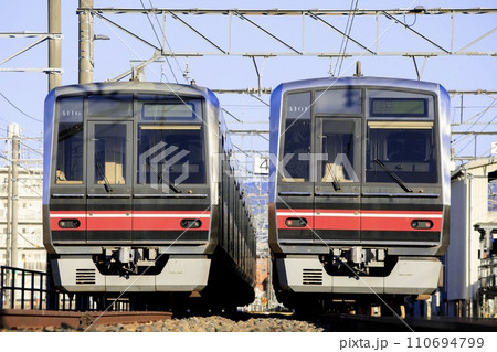 尾張旭検車支区で休む瀬戸線4000系電車 尾張旭検車支区で休む瀬戸線4000系電車 110694799