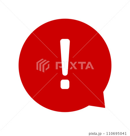Exclamation mark. Red vector warn sign. Caution or attention icon. 110695041