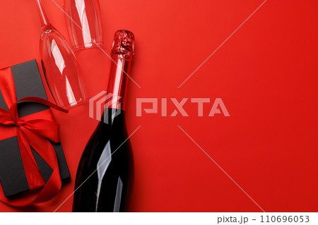 Champagne and gift Champagne and gift 110696053