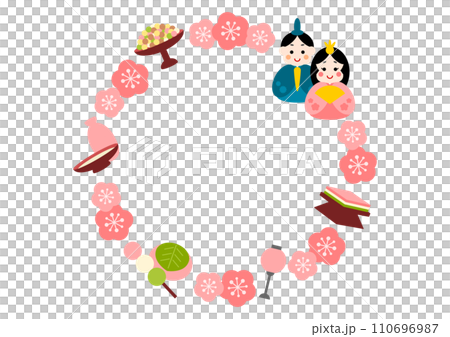 Hinamatsuri 圓形框架圖 110696987