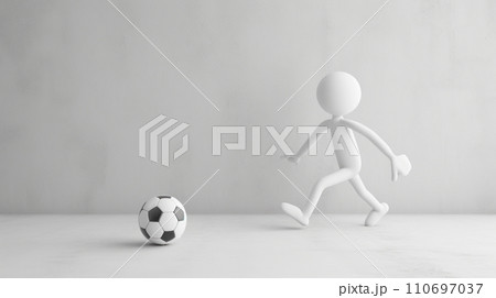 Kick of Creativity: White Stick Figure Scores in Concrete Arena. Generative AI	 110697037