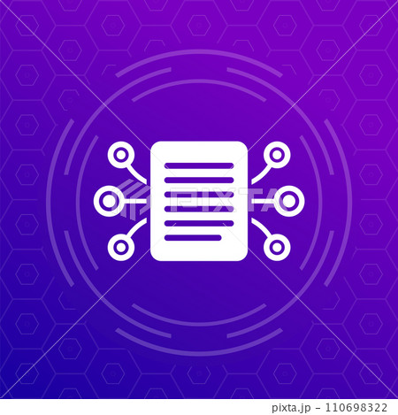 compiling data icon for apps or web 110698322